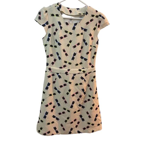 SALE!! cute sunglass print dress women's size 1 open back retro pop - Picture 2 of 7